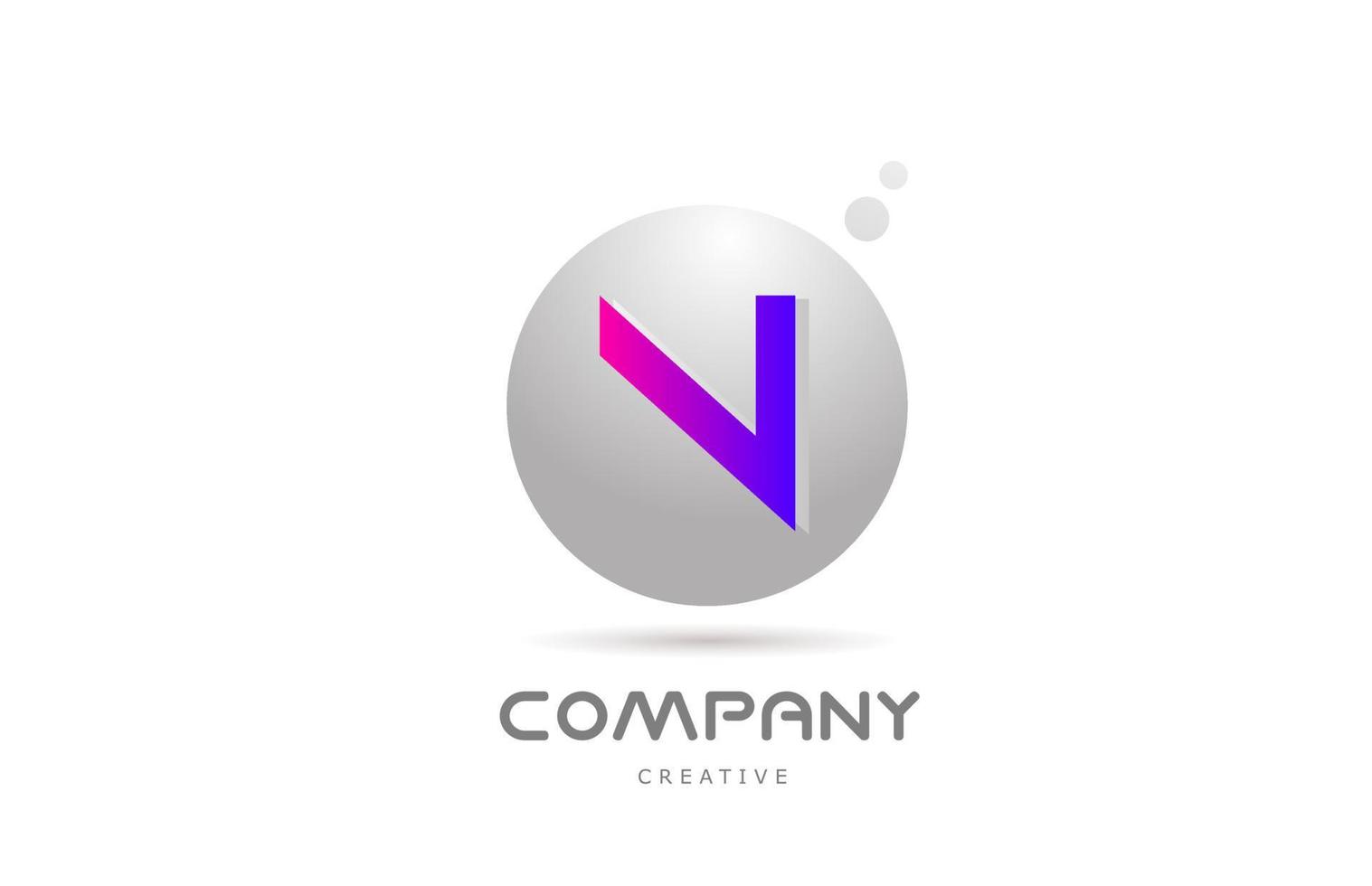 roze grijs gebied n alfabet brief logo icoon ontwerp met punt. creatief sjabloon voor bedrijf en bedrijf vector