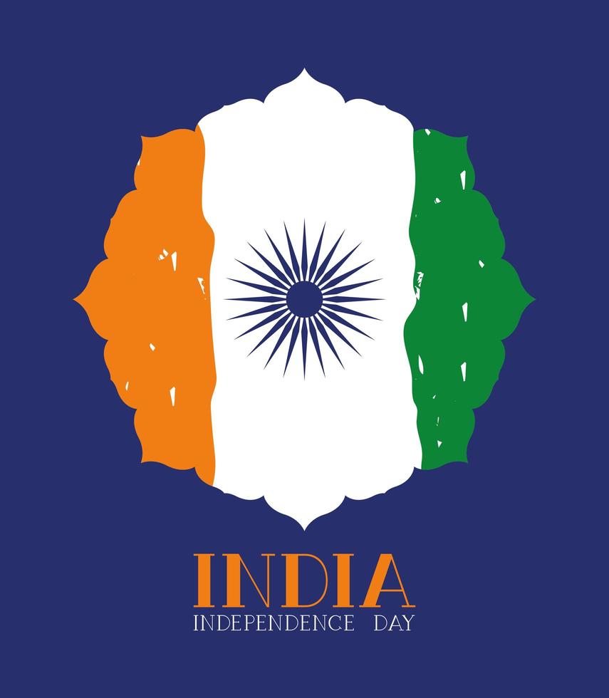 onafhankelijkheidsdag Indiase vlag frame vector