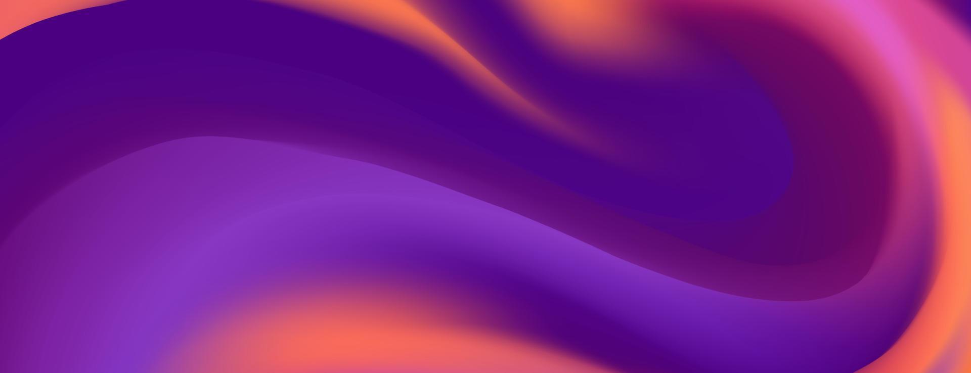 abstract kleurrijk paars oranje blauw vloeistof Golf achtergrond vector