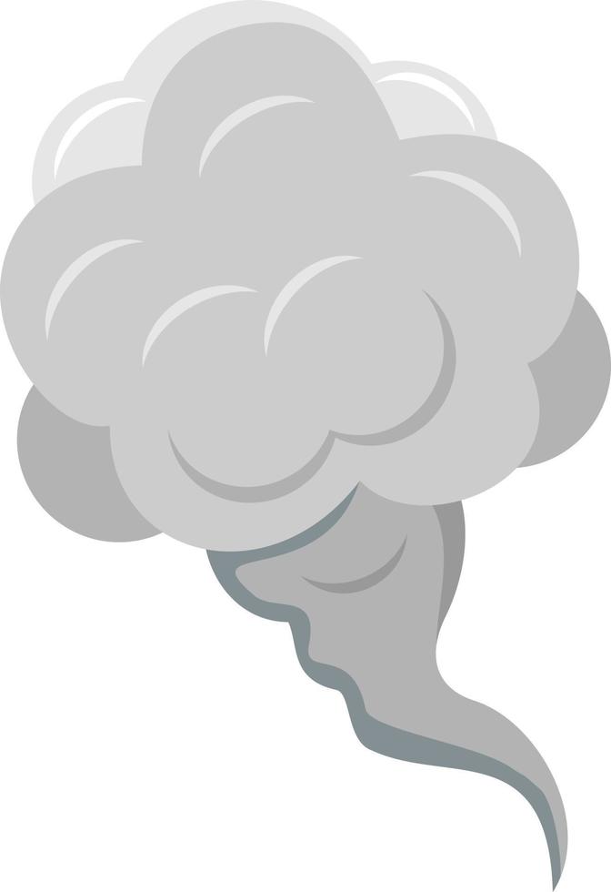 gestileerde wit wolk. tekenfilm rook of mist. rook bubbel grappig, illustratie van rook na macht explosie vector