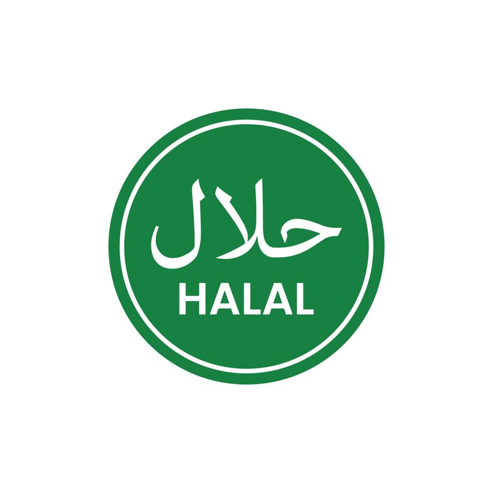 halal voedsel teken vector