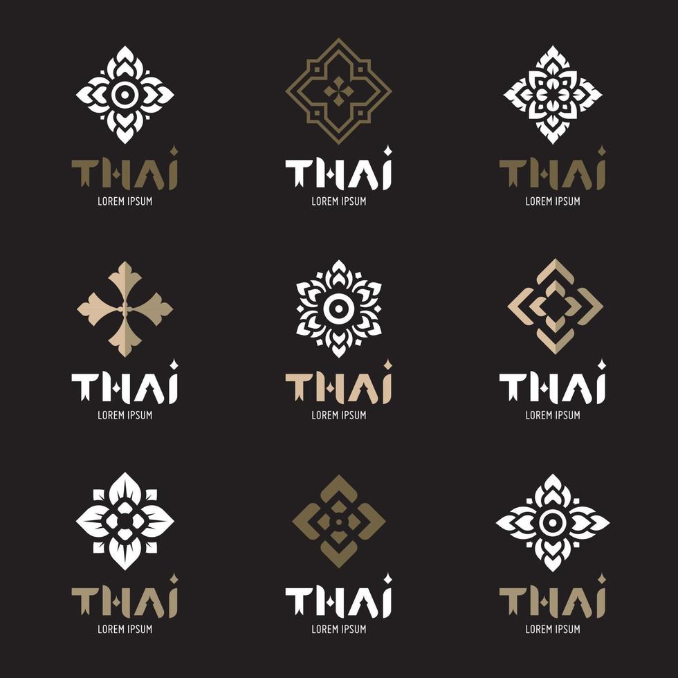 Thais concept logo ontwerp vector set.