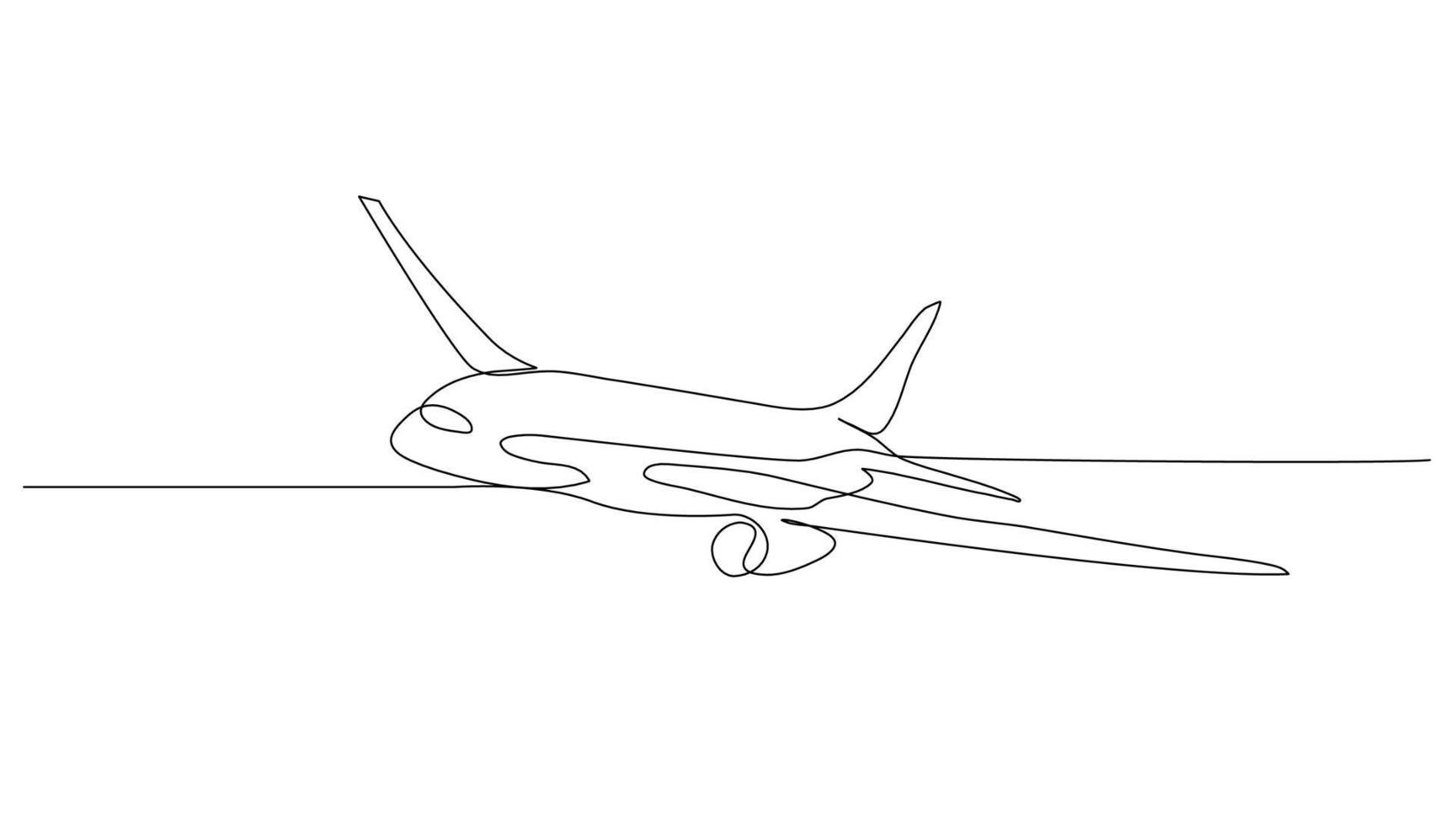 doorlopend lijn kunst lucht vervoer vector