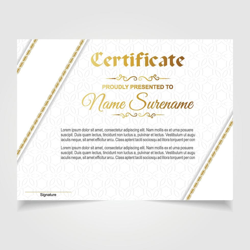 certificaat of diploma ontwerp vector