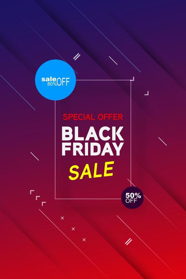 Black Friday super sale alleen vandaag vector