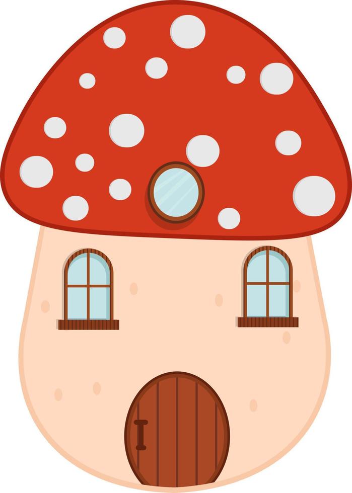 fee paddestoel huis clip art vector