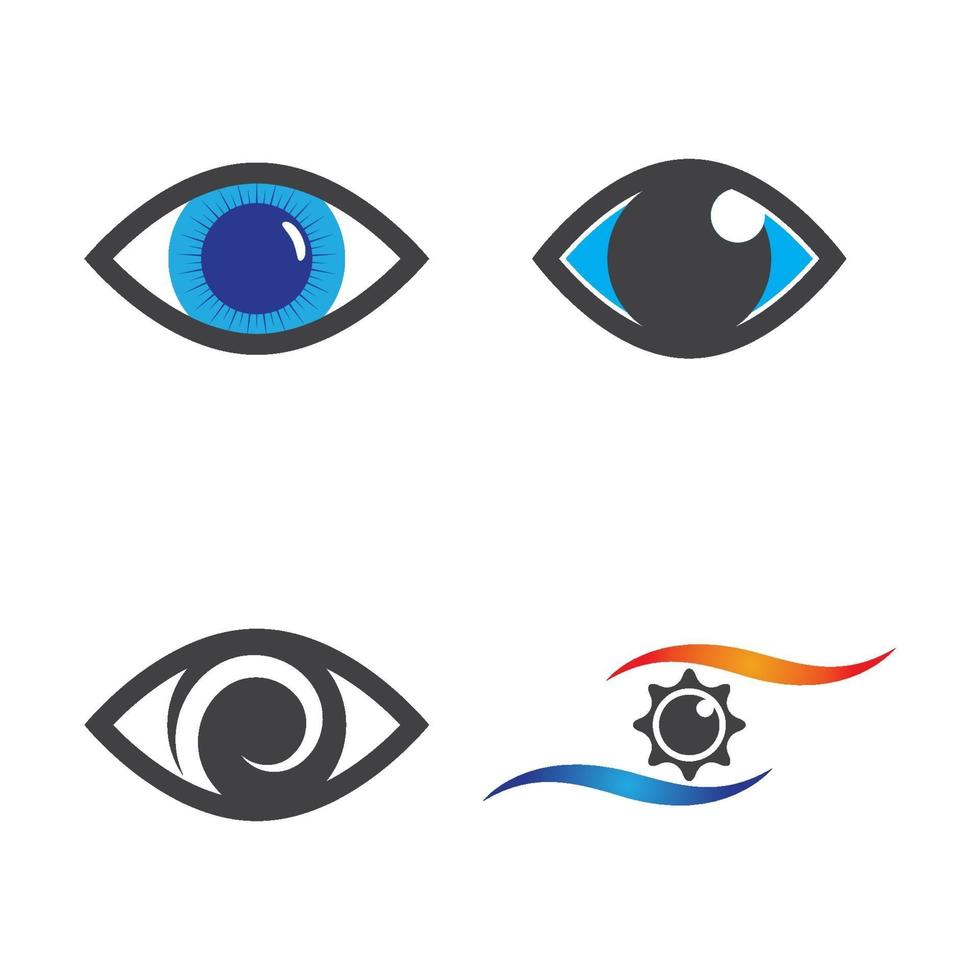 eye care logo afbeeldingen instellen vector