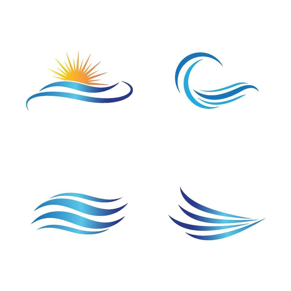 watergolf logo afbeeldingen instellen vector