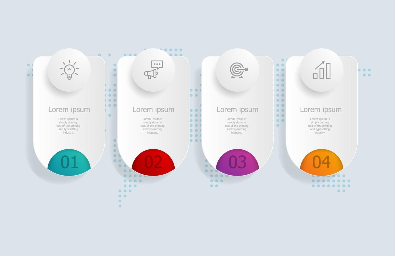 abstracte horizontale tijdlijn infographics 4 stappen met wereldkaart voor zaken en presentatie vector