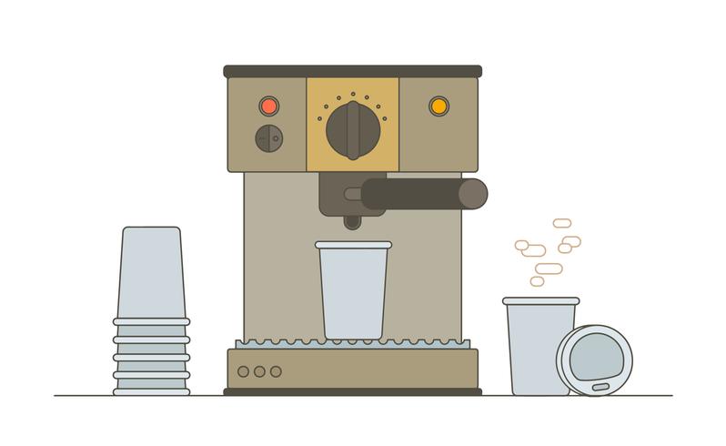 Koffie machine vector