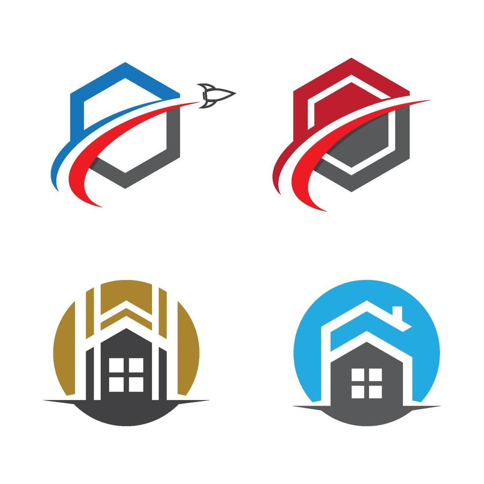 huis logo afbeeldingen instellen vector
