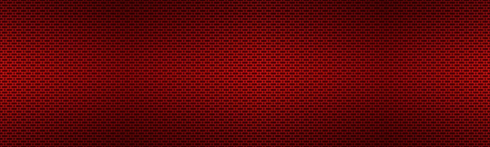 geperforeerde rode metalen kop. metalen textuur banner. eenvoudige texnology illustratie. cirkel, afgeronde rechthoek en ovaal geperforeerd vector