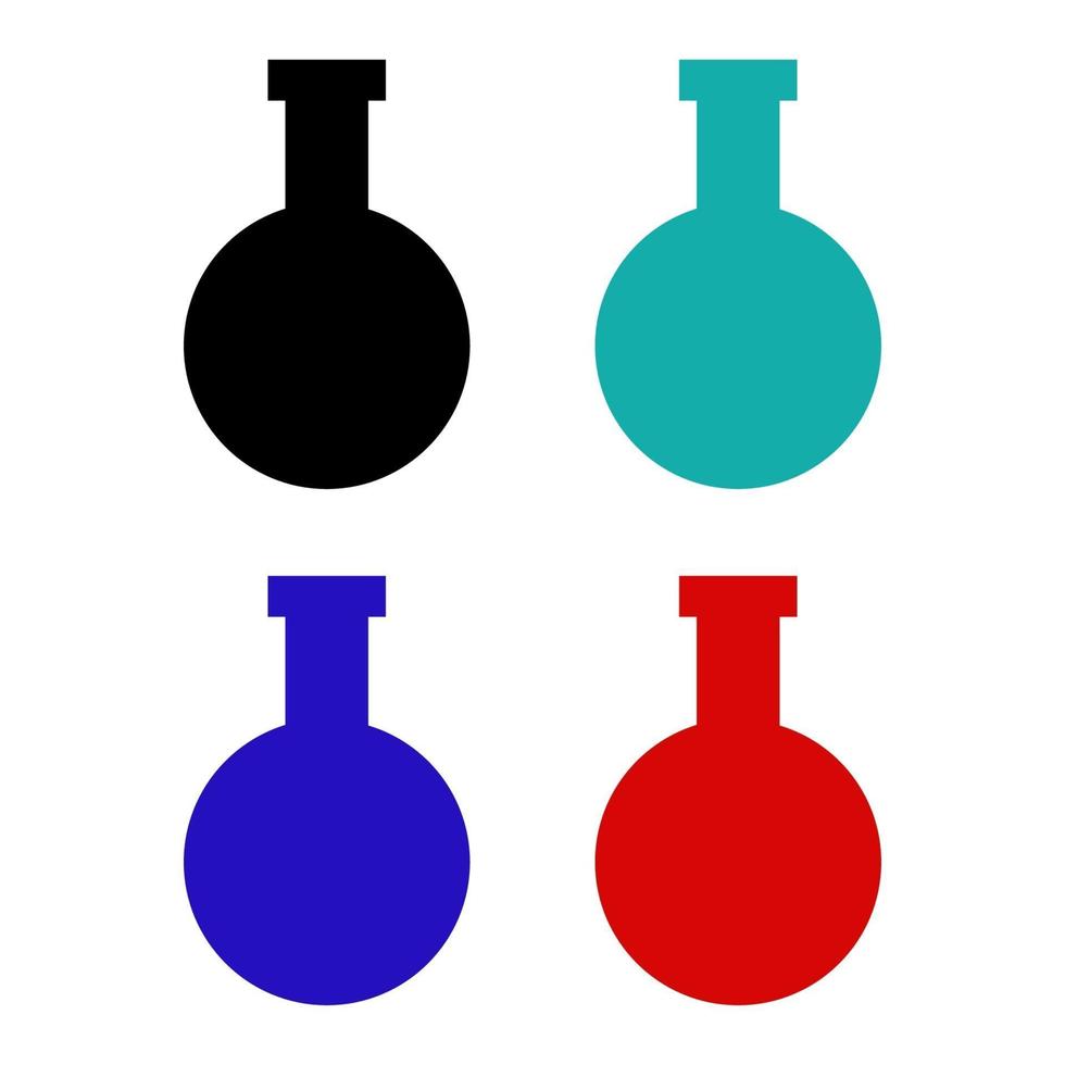 laboratorium kolf op witte achtergrond vector