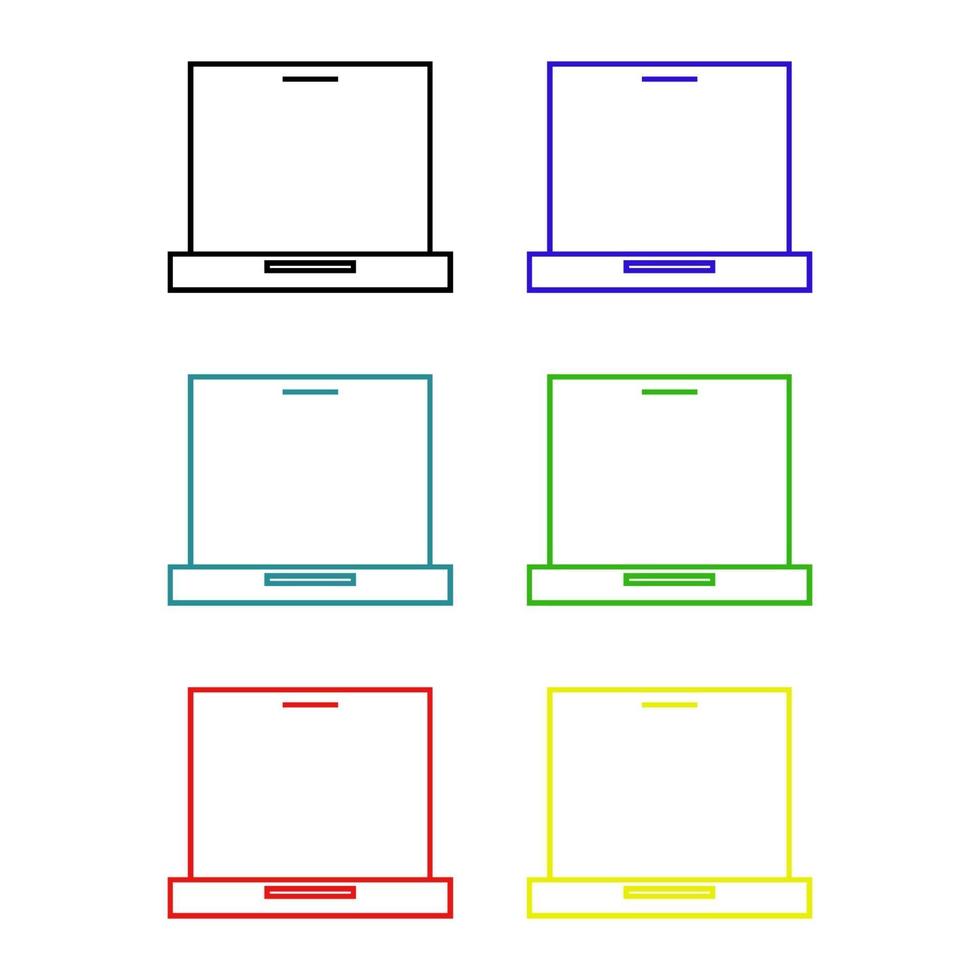 laptop op witte achtergrond vector