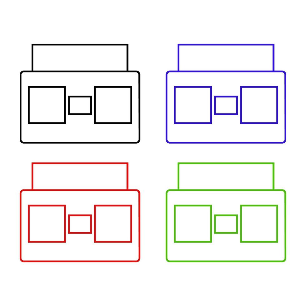 stereo ingesteld op witte achtergrond vector