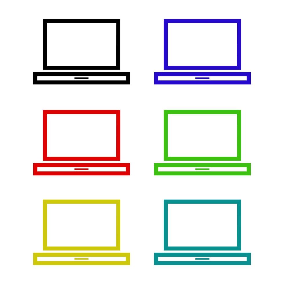 laptop op witte achtergrond vector