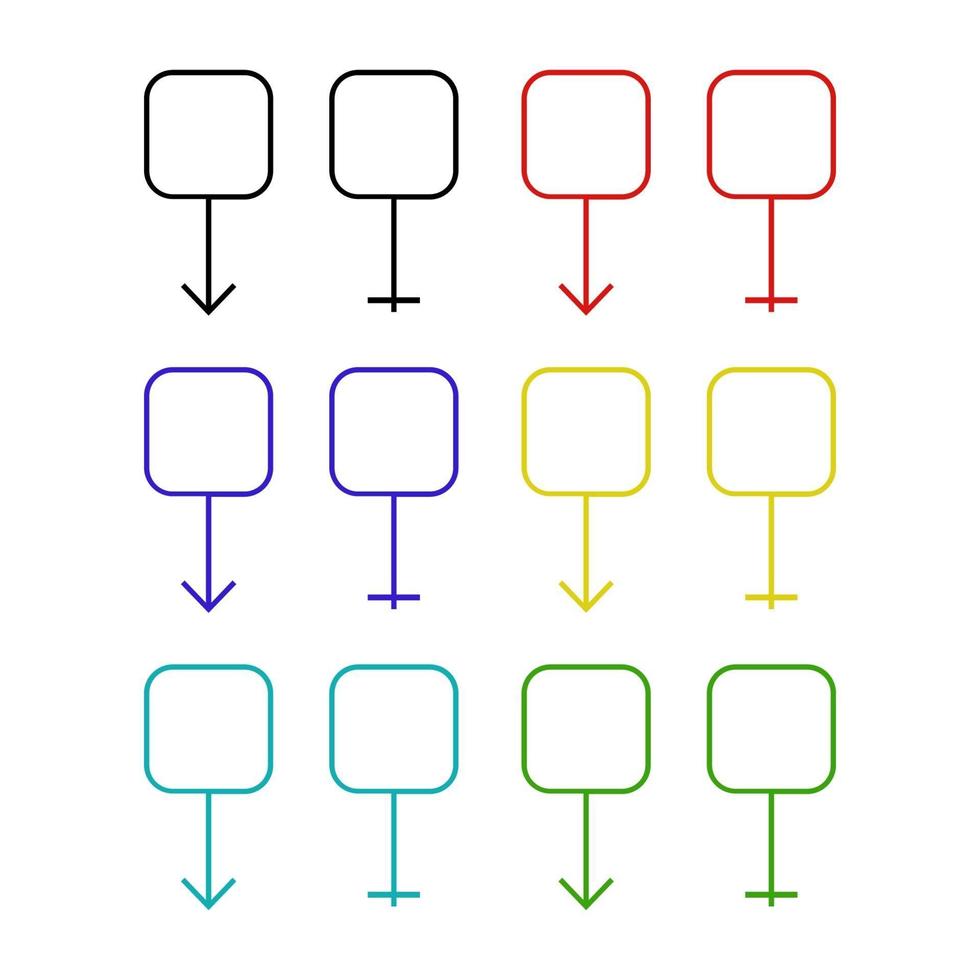 geslacht ingesteld op witte achtergrond vector