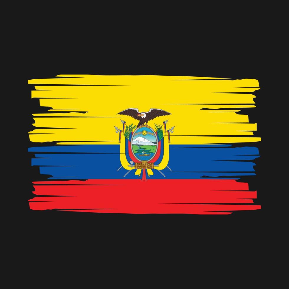 Ecuador vlag borstel vector