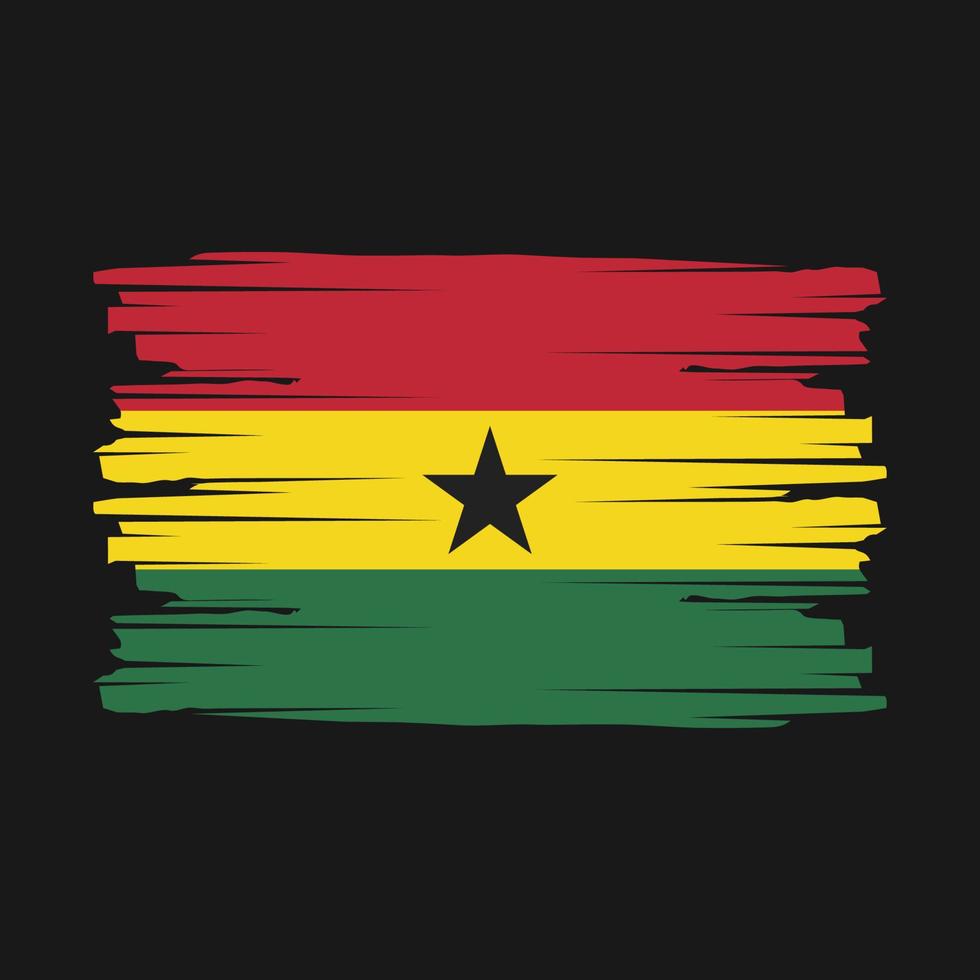 Ghana vlag borstel vector