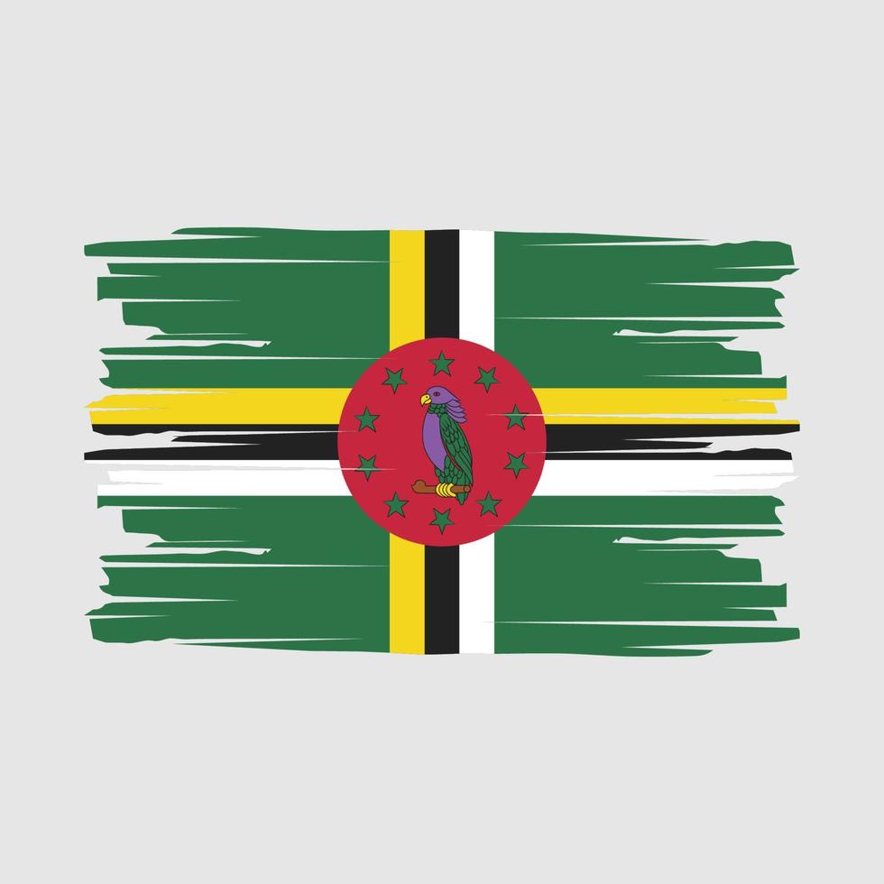 dominica vlag borstel vector