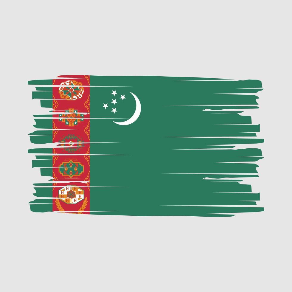 turkmenistan vlag borstel vector