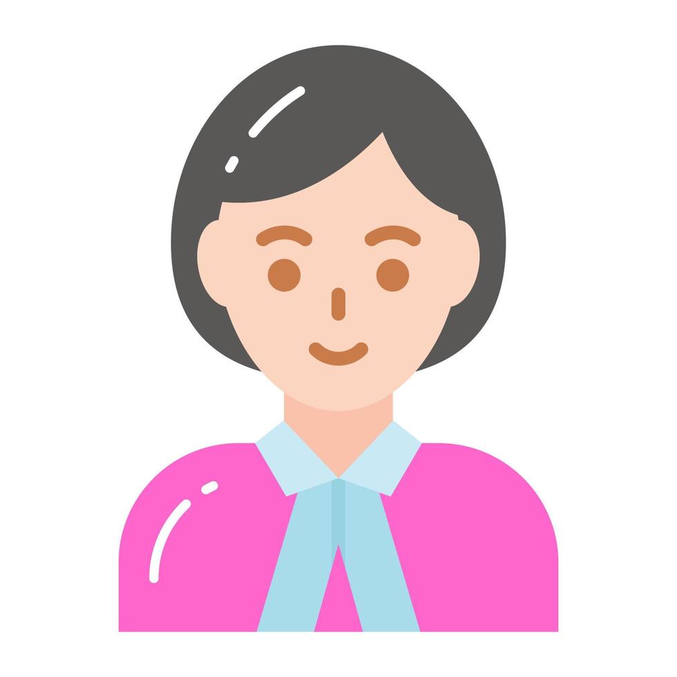 vrouw advocaat vector, professioneel arbeider avatar vector