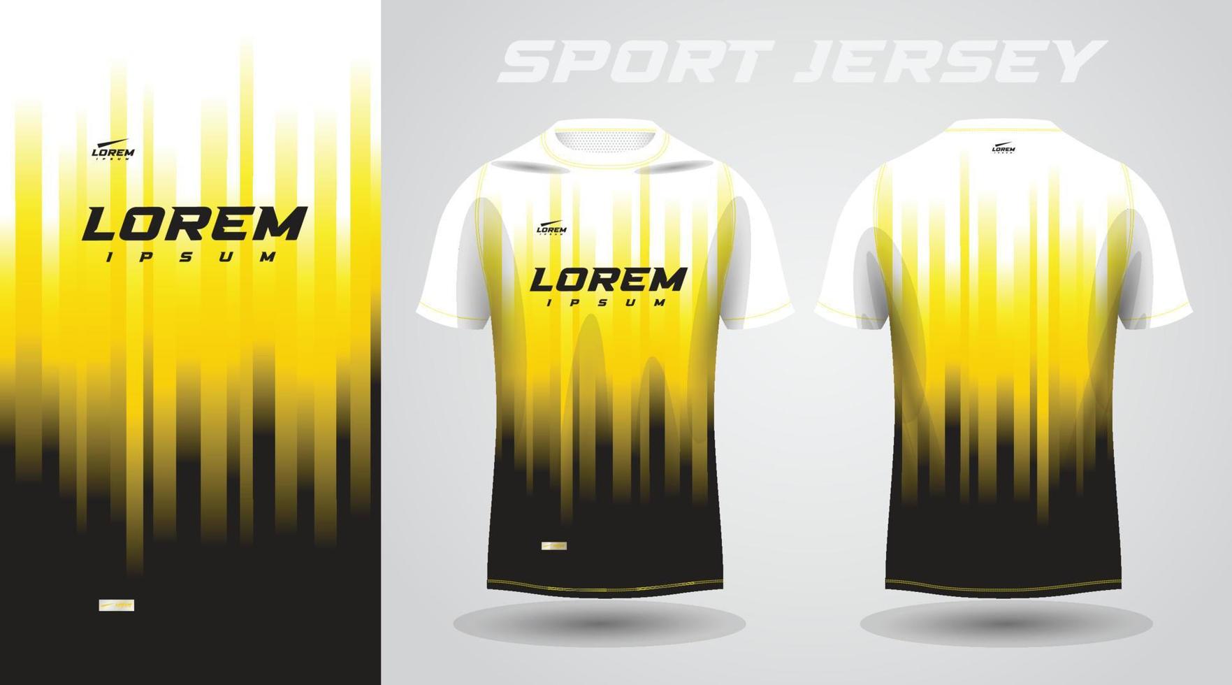 geel zwart overhemd voetbal Amerikaans voetbal sport Jersey sjabloon ontwerp mockup vector