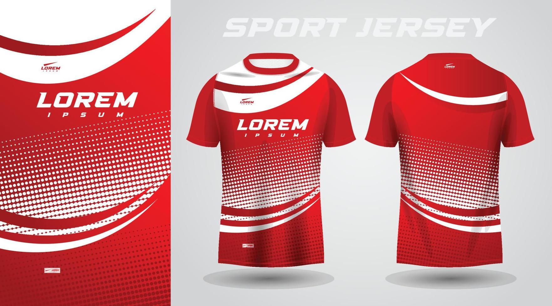 rood overhemd voetbal Amerikaans voetbal sport Jersey sjabloon ontwerp mockup vector