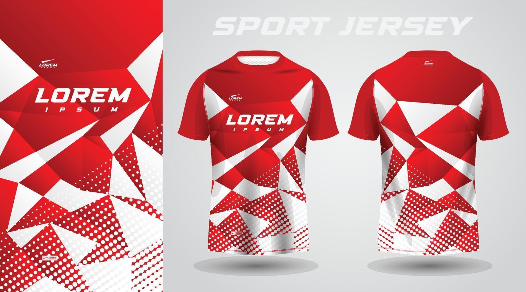 rood overhemd voetbal Amerikaans voetbal sport Jersey sjabloon ontwerp mockup vector