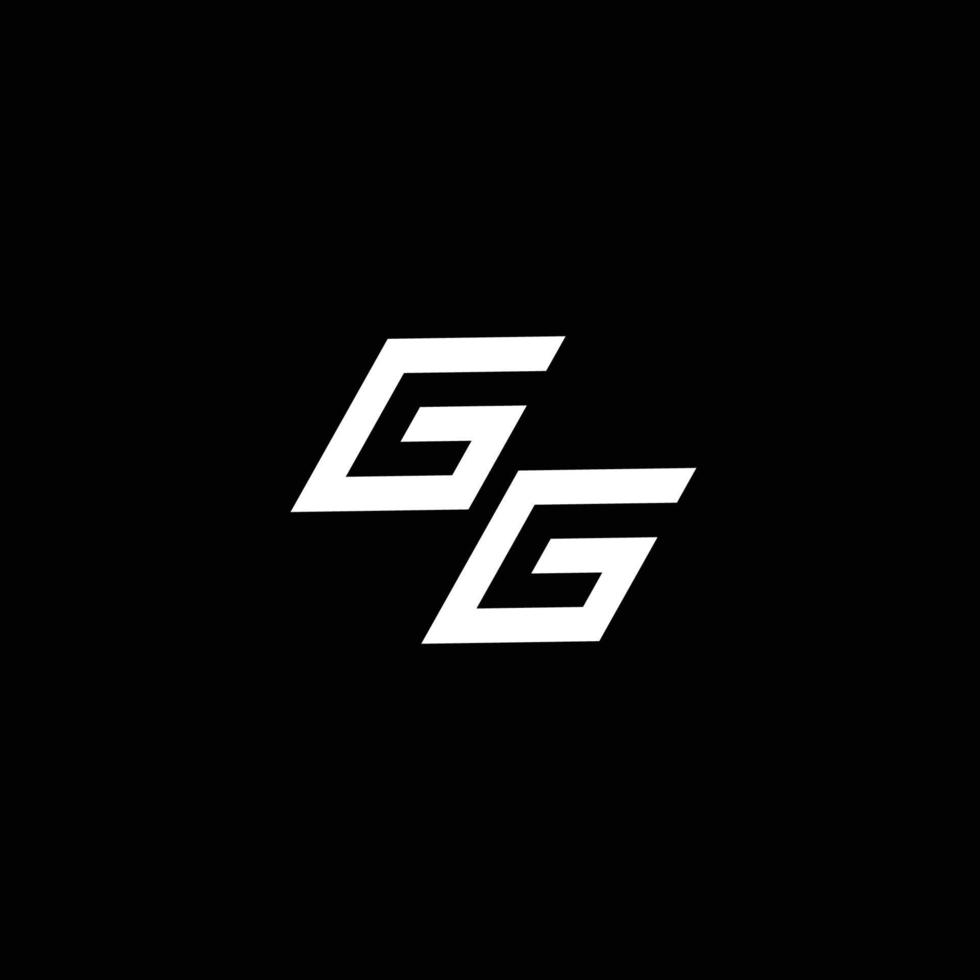 gg logo monogram met omhoog naar naar beneden stijl modern ontwerp sjabloon vector