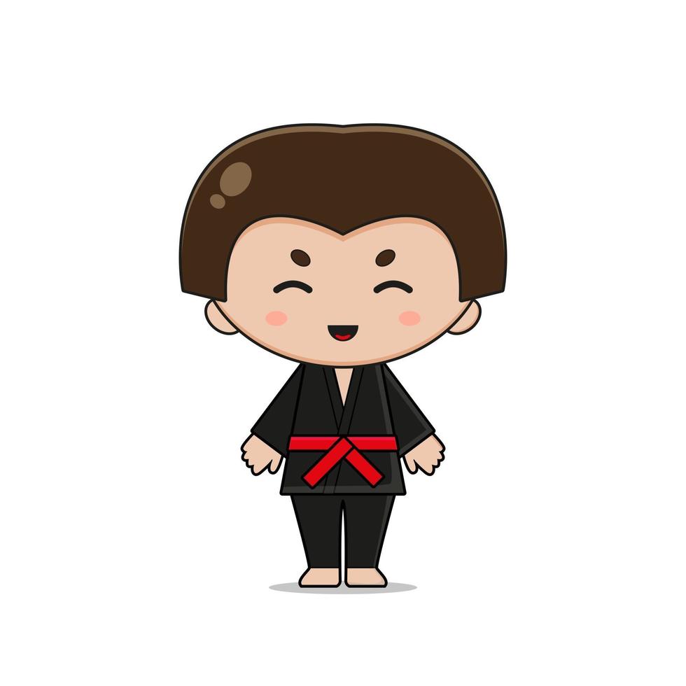 schattig silat mascotte character design vector