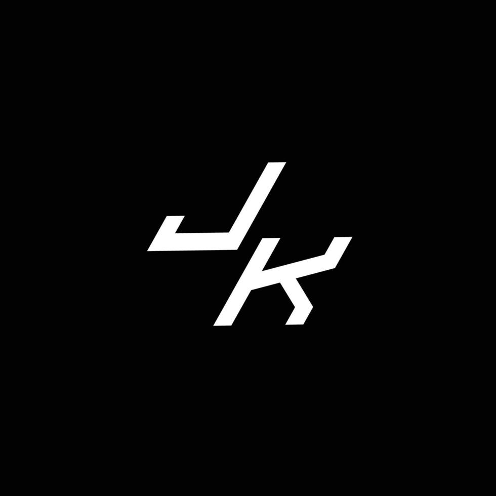 jk logo monogram met omhoog naar naar beneden stijl modern ontwerp sjabloon vector