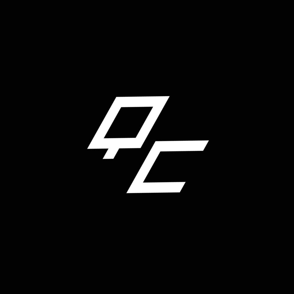 qc logo monogram met omhoog naar naar beneden stijl modern ontwerp sjabloon vector