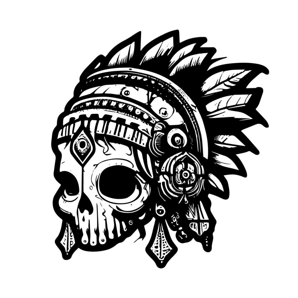 Kawai schedel hoofd illustratie Kenmerken een schattig en grillig schedel met groot ogen en een speels uitdrukking, combineren de macabre met de aanbiddelijk vector