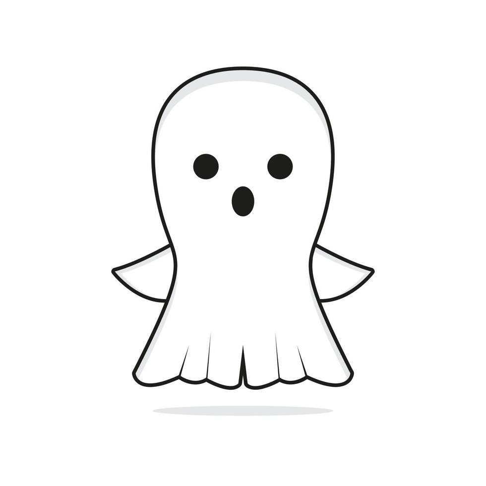 schattig spook mascotte karakter halloween-thema vector