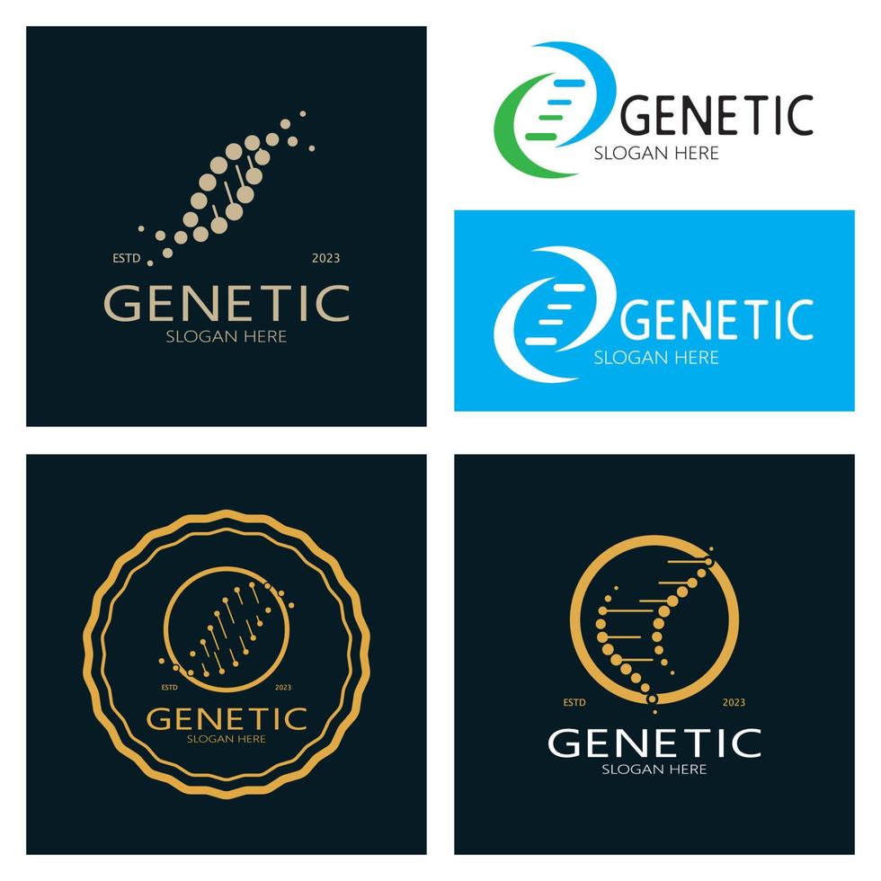 dna vector logo ontwerp template.modern medische logotype.laboratory wetenschap pictogram symbol.colorful farmacologie teken-vector