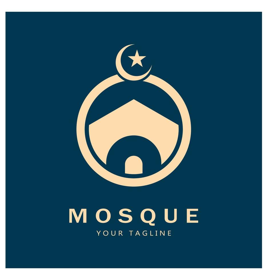 Islamitisch moskee logo vector icoon sjabloon