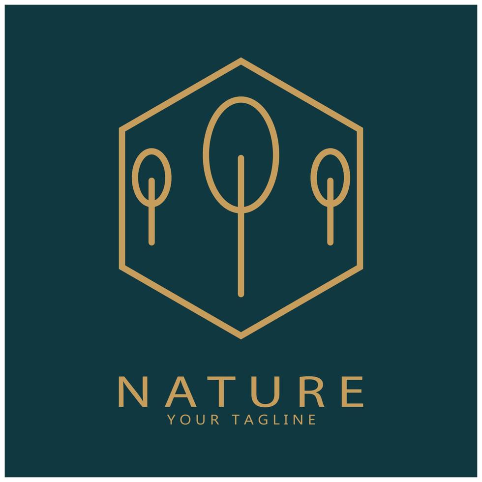 natuur vector logo. met bomen, rivieren, zeeën, bergen, bedrijf emblemen, reizen insignes, , ecologisch Gezondheid