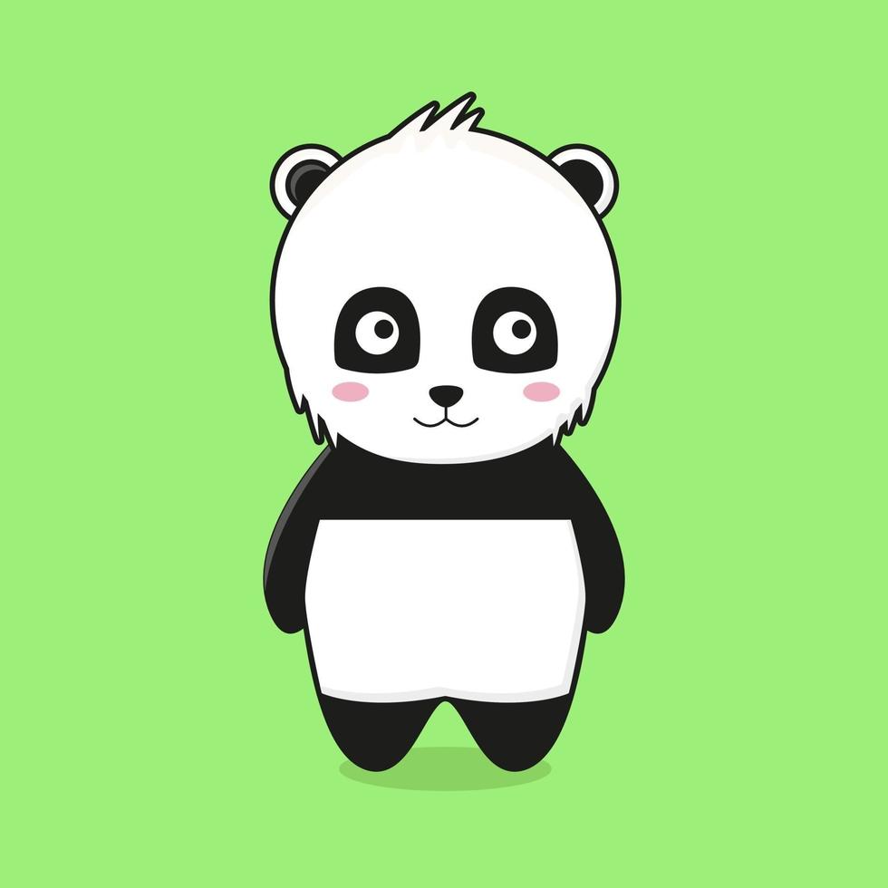 schattige panda mascotte karakter illustratie vector