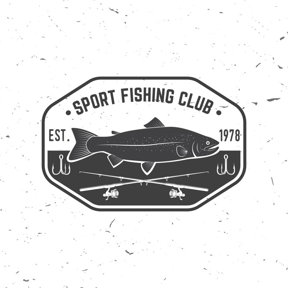 visvangst sport club. vector illustratie.