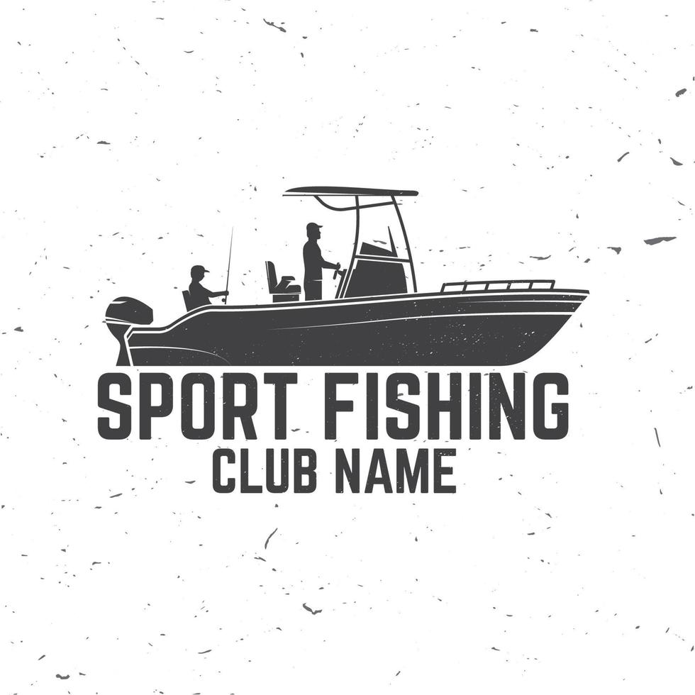 sport visvangst club. vector illustratie.