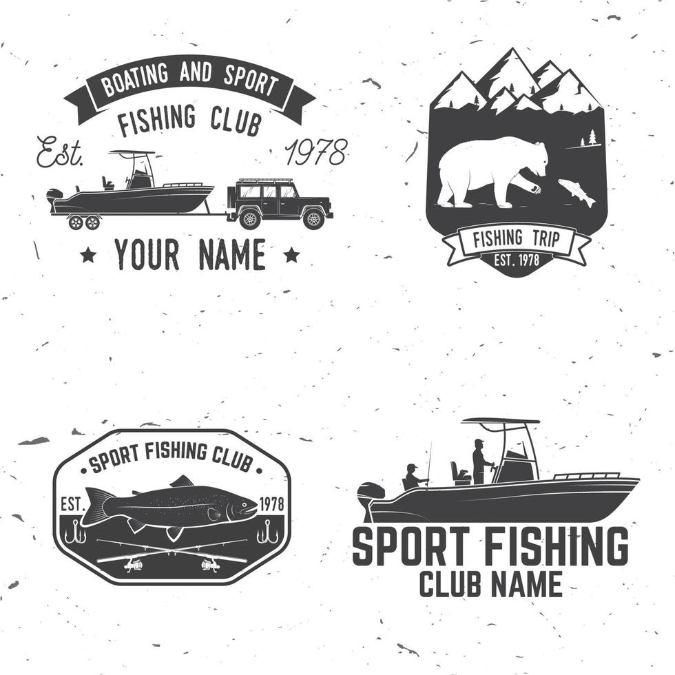 sport visvangst club. vector illustratie.