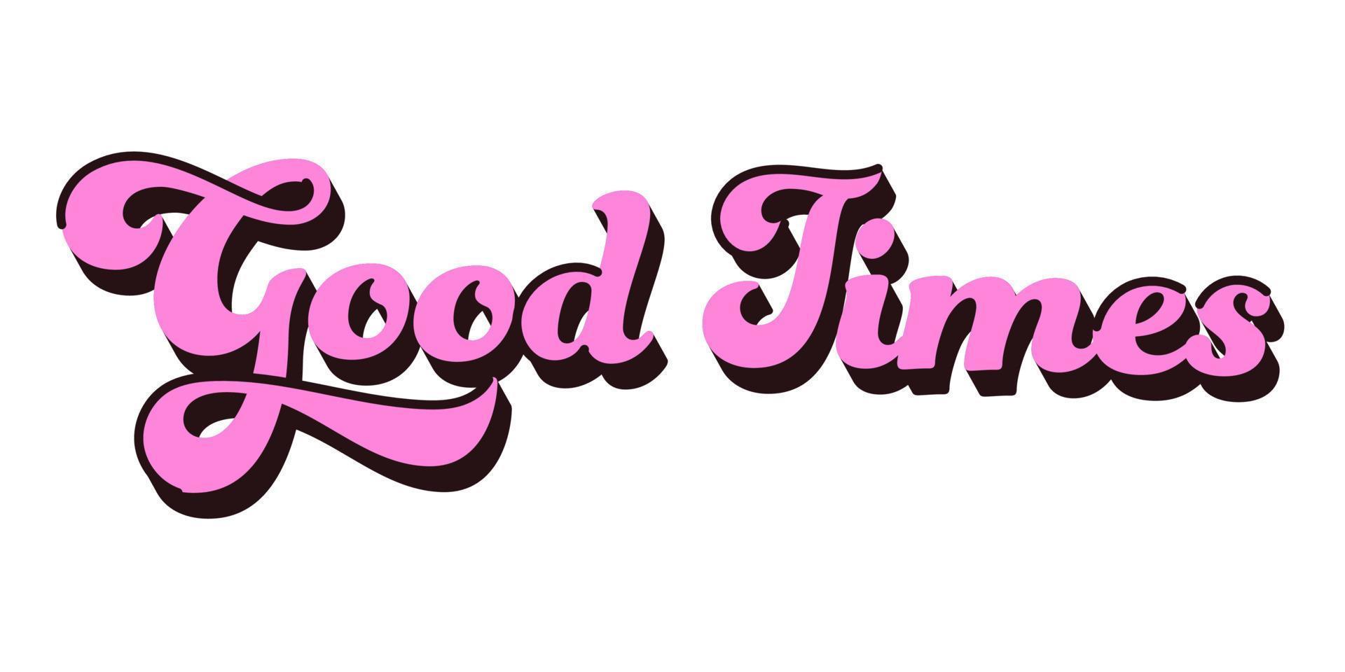 mooi zo keer. retro groovy belettering. citaten. groovy lettertypen. nostalgie voor 90s - jaren 2000. vector