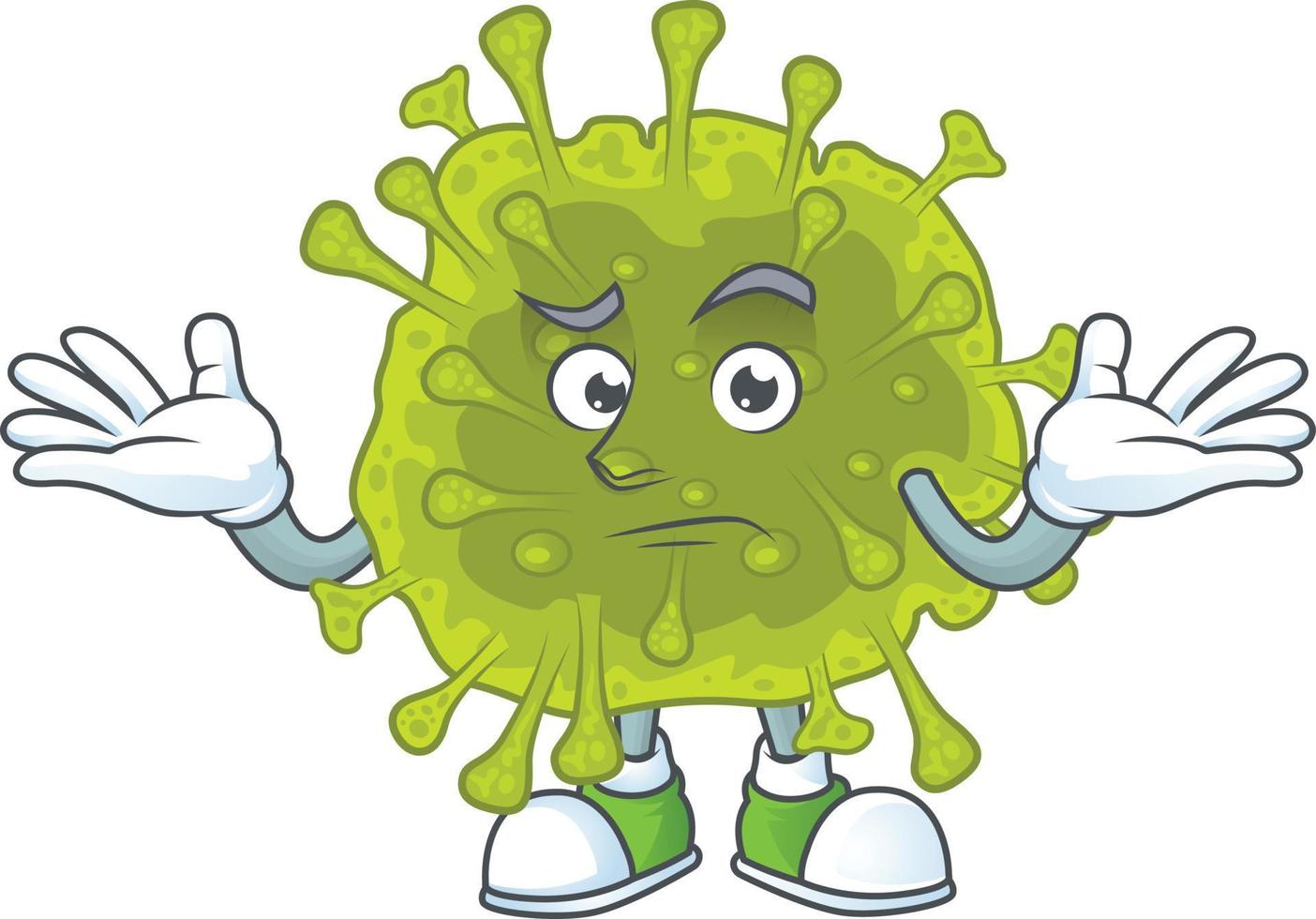 een tekenfilm karakter van coronavirus verspreiding vector