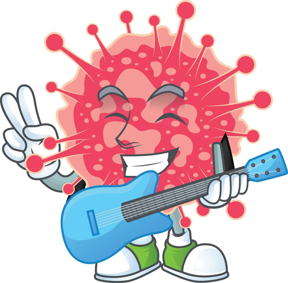 een tekenfilm karakter van coronavirus noodgeval vector