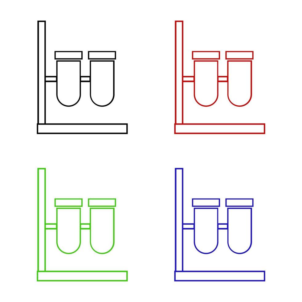 reageerbuis op witte achtergrond vector