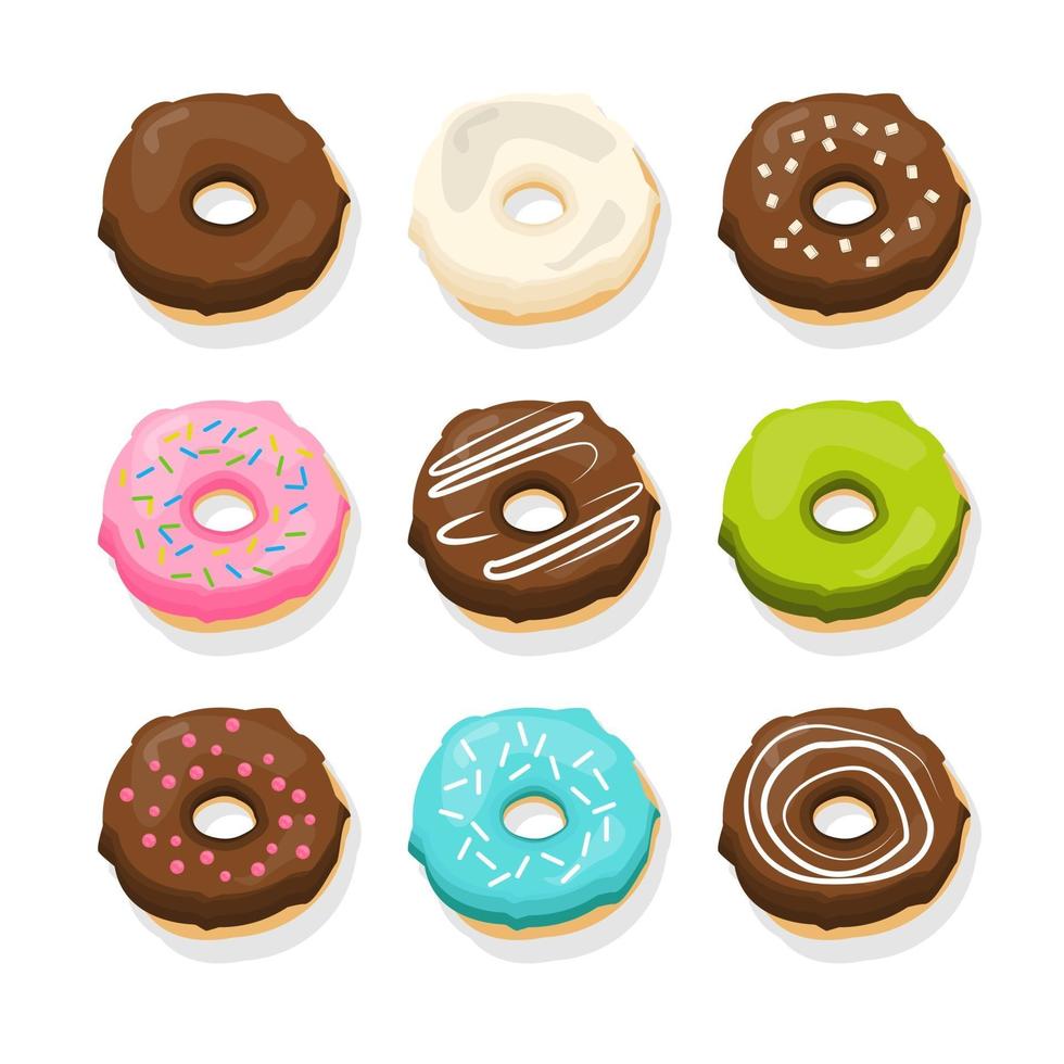 schattige donuts decorontwerp vector