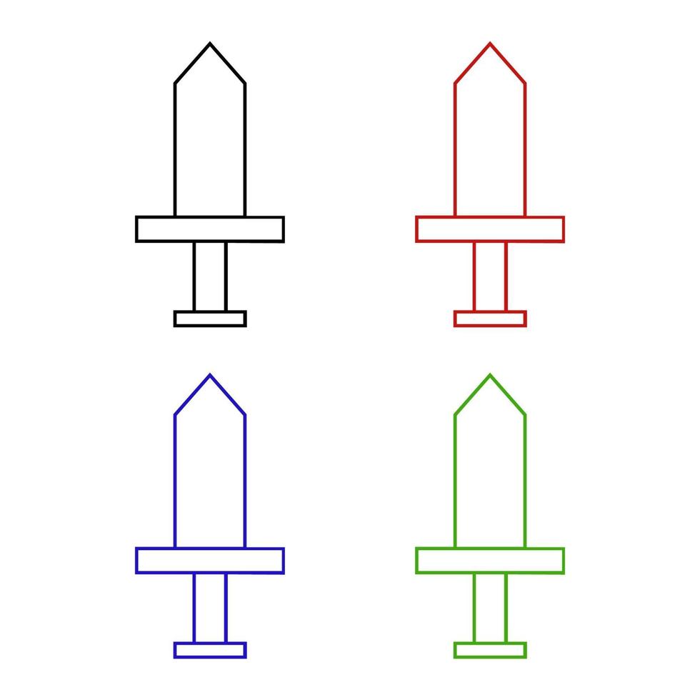 zwaard op witte achtergrond vector