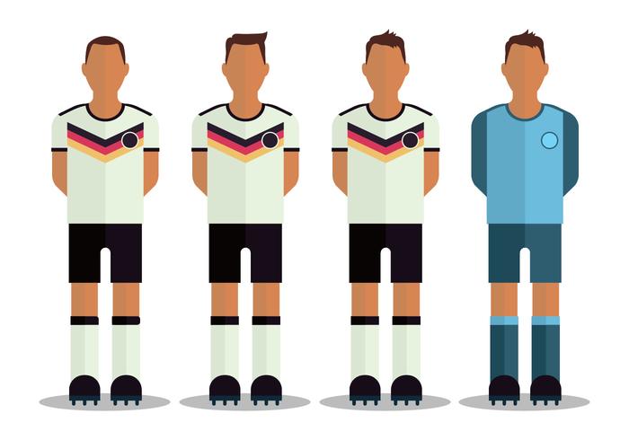 Duitse voetbalkarakters vector