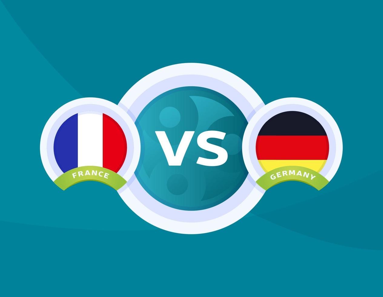 Frankrijk vs Duitsland voetbal vector